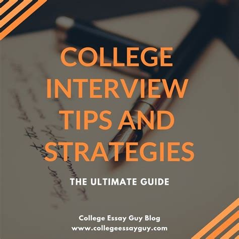 College interview tips